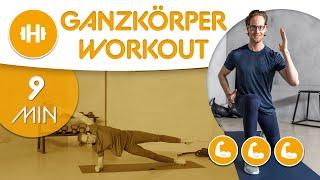 9 MIN Ganzkörper Workout für Fortgeschrittene und Profis | Fitness verbessern und Muskeln aufbauen