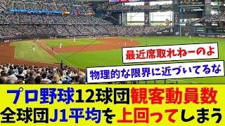 【プロ野球最強説！？】2024年プロ野球観客動員数ランキング！　全球団がJ1平均観客動員数以上！