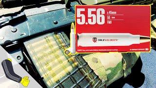 True Velocity 5.56x45 55gr. FMJ Polymer Case//Velocity Test