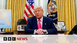 US President Donald Trump pauses some Canada and Mexico tariffs until next month | BBC News