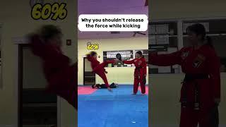 Why you shouldn’t release the force while kicking! #taekwondo #sports #nj #martialart #태권도