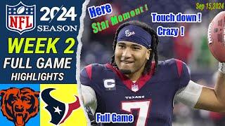 Chicago Bears Vs. Houston Texans [ FULL GAME ] Sept 15,2024 | NFL 2024 | NFL Highlights today