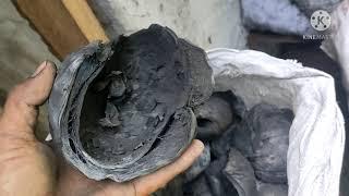 carbonizing waste turn into charcoal