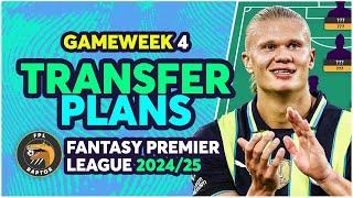 HAALAND IN?  | MY FPL GW4 TRANSFER PLANS | Fantasy Premier League Tips 2024/25