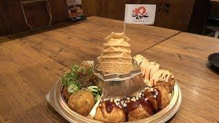 大阪のたこ焼き　プロが焼くたこ焼き( たこ焼道楽 わなか大阪城公園店)　Delicious Takoyaki of Osaka Castle Park　大阪城公园的美味章鱼烧烤