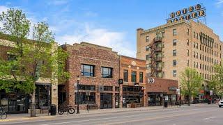 Aerial and Satellite Map Video for Downtown Bozeman Building | Bozeman, Montana