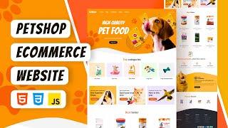 Responsive Petshop eCommerce Website Using HTML CSS JavaScript