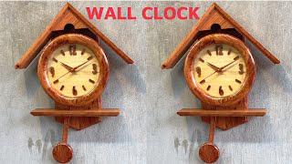 Unique Wall Clock Making Process With Only 5 Dollars /// DIY Creation At Home.