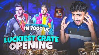 I GOT EVERYTHING IN 7000 UC  RANVEER SINGH CRATE LUCKIEST CRATE OPENING  M4 GLACIER MAX 