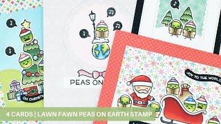 4 Cards | Lawn Fawn Peas on Earth