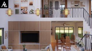 Nice 2-Bedroom Loft-Type Small House Design Idea (8x8 Meters Only)