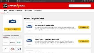 Lowe's Discount Code | Working Lowes Coupons & Promo Codes - Save Right Now with Best Deals!