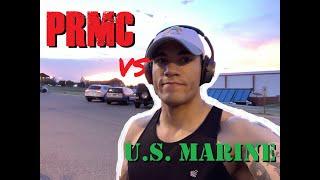 US Marine tries Royal Marine fitness tests