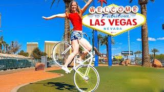 This can't be real! Incredible Bike Tricks on Las Vegas Strip | Violalovescycling