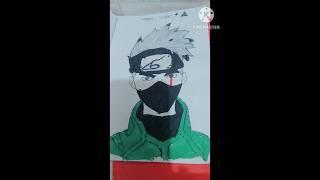 Kakashi hatake drawing with alcohol colour #drawing #kakashi hatake#victory anthem