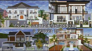 TOP 12 AESTHETIC HOUSES + PROPS ID | SAKURA SCHOOL SIMULATOR