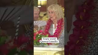 Queen Camilla cries at Samoa farewell ceremony