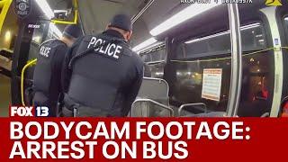 Video shows arrest of bus driver stabbing suspect | FOX 13 Seattle