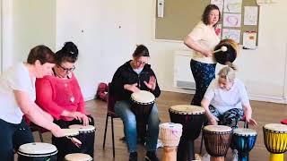 Enkindle’s May women’s drum circle - bringing in the rain stick and percussion