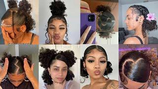 ~Cute Natural Curly hairstyles// trendy hairstyles compilation 