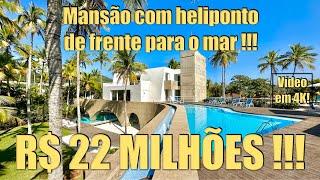 ESPETACULAR !!! MANSÃO COM HELIPONTO DE FRENTE PARA O MAR NO GUARUJÁ - R$ 22 MILHÕES !!!