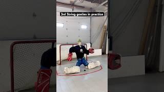 Starting goalies VS. 3rd string goalies in practice #pavelbarber