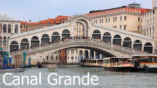 Grand Canal, Venice - magnificent palaces and the world-famous Rialto Bridge