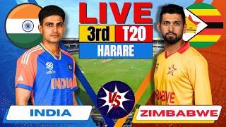  Live: INDIA vs ZIMBABWE, 3rd T20 | IND vs ZIM Live cricket match Today | Live Score & Commentary