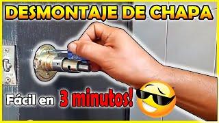  Como QUITAR una CHAPA de una PUERTA de madera | Como QUITAR una CHAPA de BAÑO | FACIL Y RAPIDO