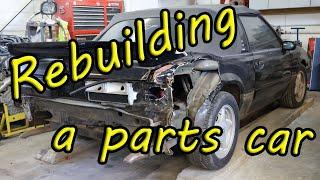 Rebuilding the former parts car Mustang GT