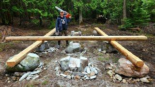 Boulder Foundation Built to Last Centuries! / Ep1 / Traditional Sauna Build