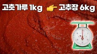 안 담으면 이건 완전 손해!! 고춧가루 1kg의 놀라운 변신!초간단 보리고추장️