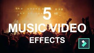 FILMORA 12 - 5 BEST MUSIC VIDEO EFFECTS - COMPLETE MUSIC VIDEO EDITING TUTORIAL FOR BEGINERS