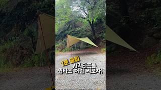 1분 꿀팁 일반 타프 윙타프 처럼 써보기          #여기혁이 #camping #내돈내산 #캠핑 #캠핑용품