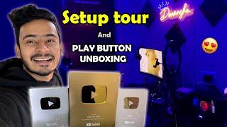 My Dream Setup Tour| Play Button Unboxing | Chimkandian