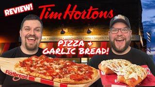 Tim Hortons NEW 3 Meat Hat-Trick Pizza & Garlic Bread