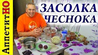 Засолка чеснока. Разные  вкусные рецепты засолки по-домашнему.