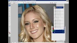 Heidi Montag complete photoshop makeup facechange nose job CS4 Tutorial Tricks