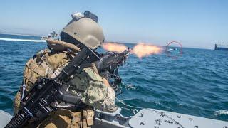 Terrifying Moment US Navy and Marines Destroys Rebel Boat in Red Sea