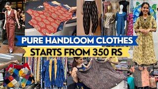 Handloom Cotton Clothes At Affordable Price |  Pure Cotton Cloth Market In mumbai | Hand block print