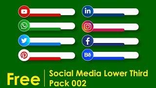 Green Screen Social Media Lower Third Pack 2 l Free Download l Download links in the description