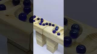 Marble Run ASMR  Iron pipe, rain gutter, DIY wooden gimmick, long straight course!