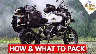 Motorcycle Touring? Here's what to take, and how to pack it.