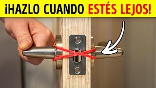 Pon bandas elásticas sobre la perilla de tu puerta si no confías en nadie