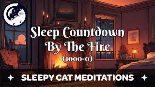 Deep Sleep Meditation Countdown (1000-0) with Fireside Ambience