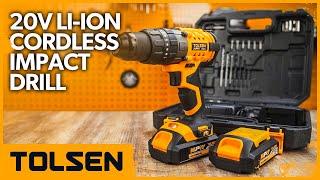 TOLSEN 20V Li-ion Cordless Impact Drill 55 N.m 0-450/0-1700RPM