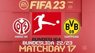 FIFA 23 Mainz vs Borussia Dortmund | Bundesliga 22/23 | PS4/PS5 Full Match