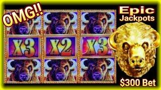 ️Omg! Epic Jackpots in $300 bet Buffalo Gold Collection Slot | High Limit