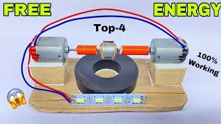 Free Energy Generator 100% working With Two Dc Motor || Top -4 Free Mobile Charger || Magnetic Motor