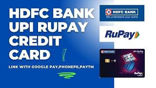 HDFC Bank UPI Rupay Credit Card Malayalam 2024 | UPI Convenience on Credit Card